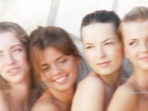 Small Tits And Tight Cunts On A Group Of Teen Models