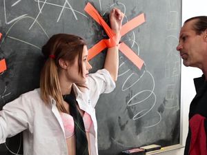 Bullied Schoolgirl Fucks The Teacher After Class
