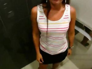 Tattooed Honey Blowjob And Doggy Style In The Bathroom