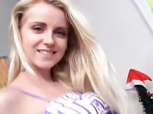 Solo Blonde Young Babe Masturbating While Home Alone
