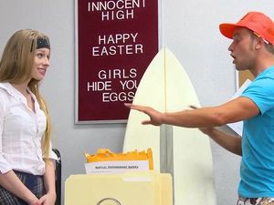 Skinny Schoolgirl Beauty And A Classmate Fuck Wildly